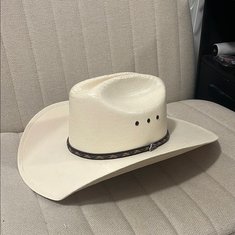 Justin Cream and Brown Western Hat